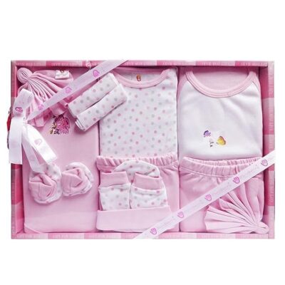 EIO Unisex Kids Cotton Solid Clothing Gift Set -13 Pieces