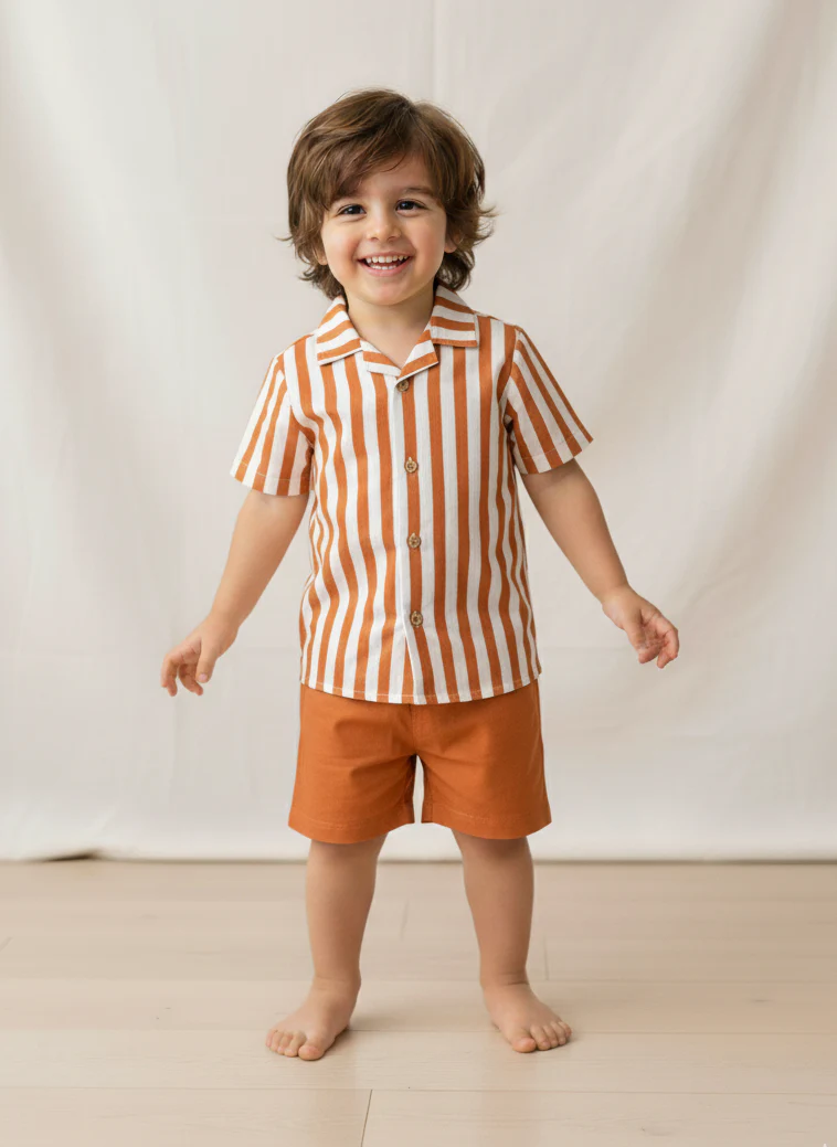 Klingaru Co-ord Set - Orange Stripes