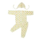 Baby Boys and Girls Hosiery Wear 3 Piece Set (Vest/T-Shirt, Pyjama/Track Pant and Cap)