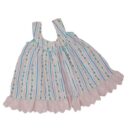 Adorable Baby Frock with Bloomers | Cotton Lace Dress | Floral Stripes | Comfy Fit | Ruffled Sleeves | Everyday Outfit